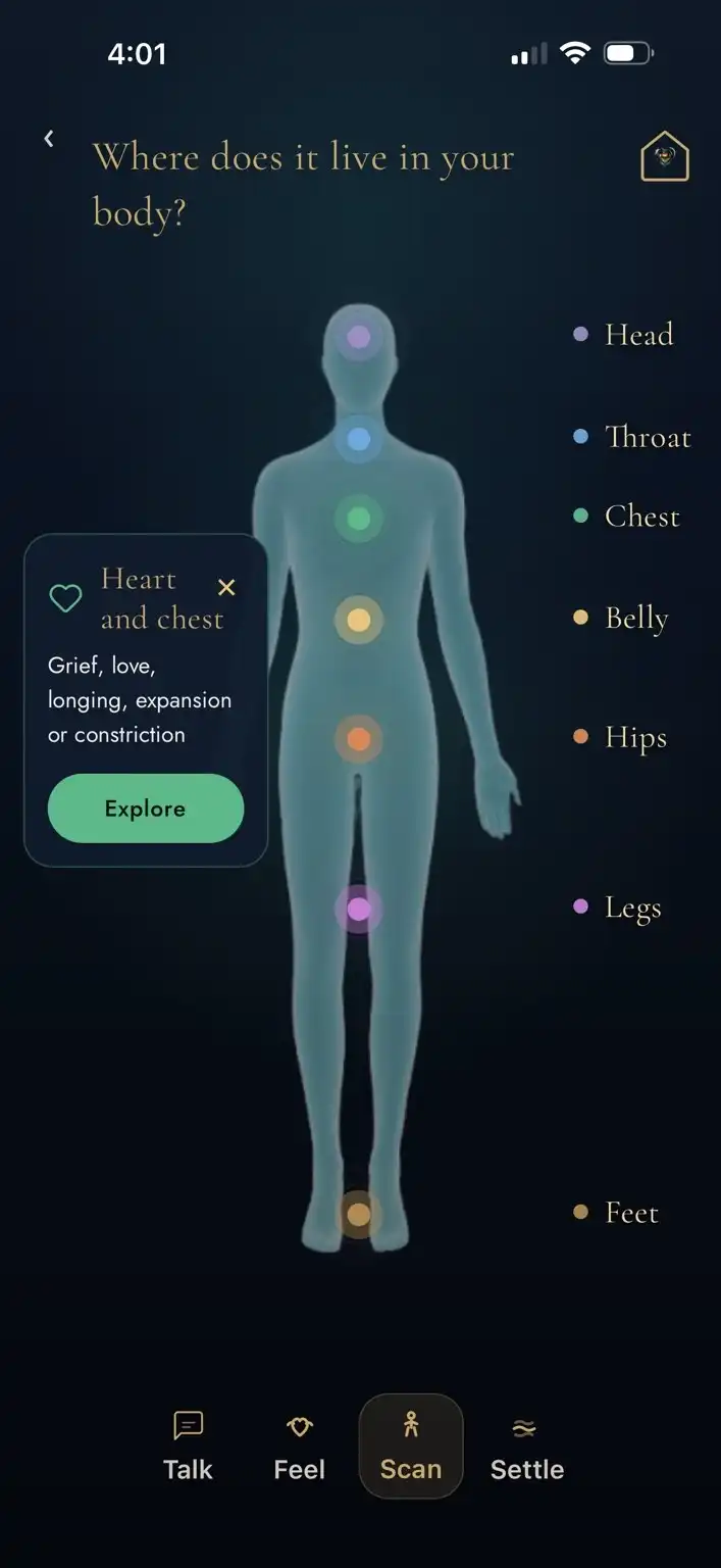 BelongHere Scan screen